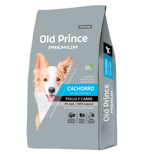 [7562] Old Prince Perro Cachorros Premium Pollo y Carne