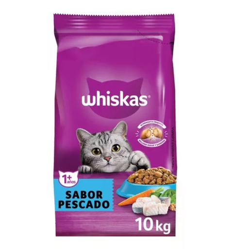 [7665] Whiskas Gato Adultos 1+ sabor pescado